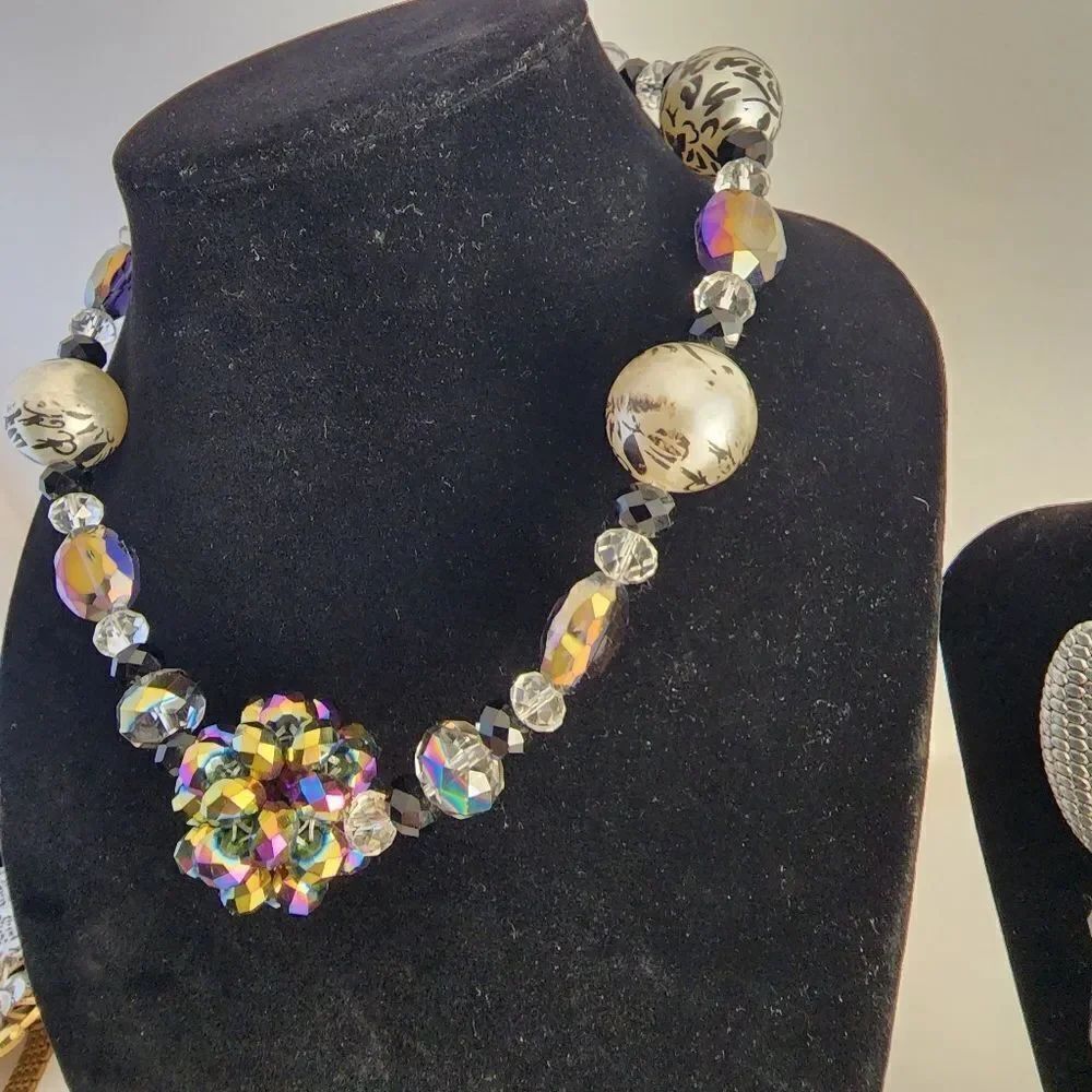Set of 2 Statement necklace - Picture 2 of 5